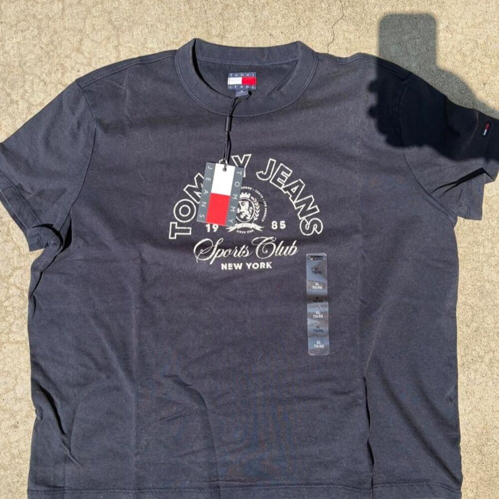 Tommy-hilfiger Men's Black and Navy T-shirt